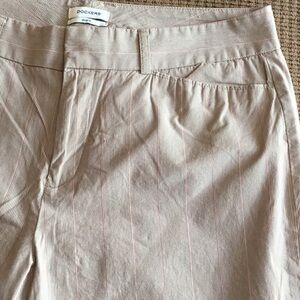 DockersY2K Preppy Tan Pinstripe Cropped Capri Pants Size‎ 12